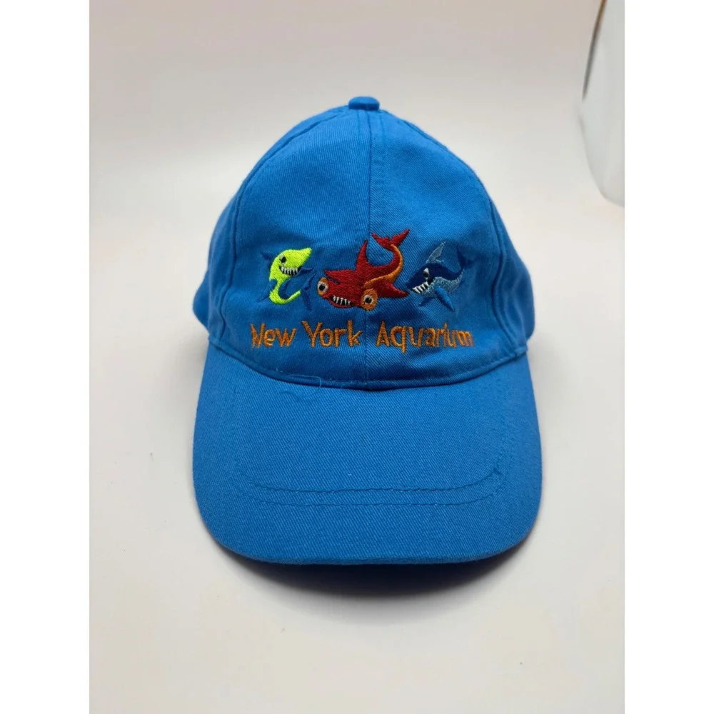 Jacobson Hat New York Aquarium Shark Embroidered Blue Cotton Baseball Cap Tots
